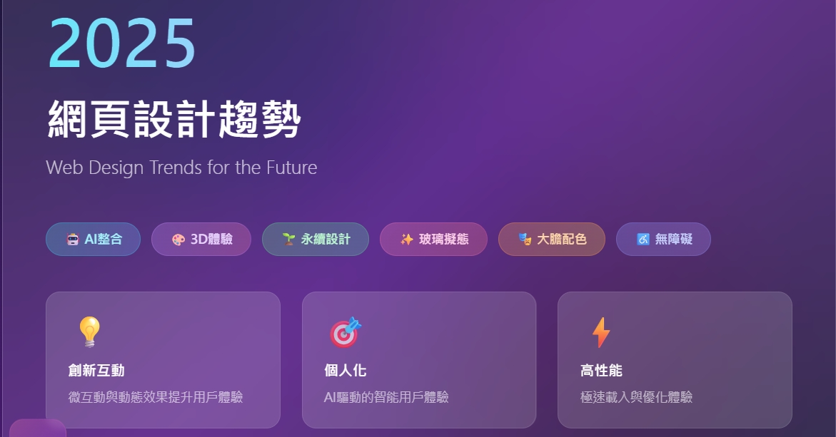 2025年網頁設計趨勢分析